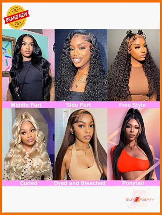 13x6 HD Transparent Lace Front Wig Straight Human Hair 180 Density 28 inch Pre main image 4